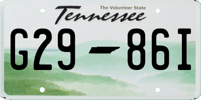 TN license plate G2986I