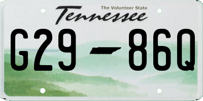 TN license plate G2986Q