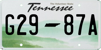 TN license plate G2987A