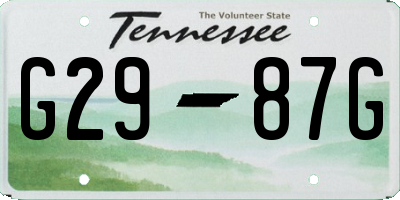 TN license plate G2987G