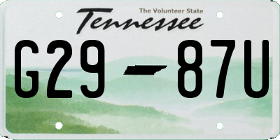 TN license plate G2987U