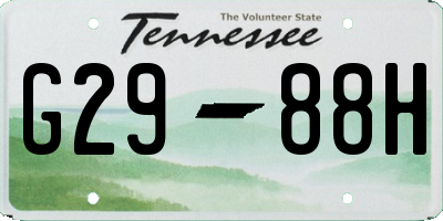 TN license plate G2988H