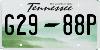 TN license plate G2988P