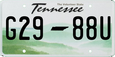 TN license plate G2988U