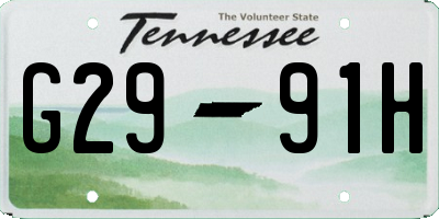 TN license plate G2991H