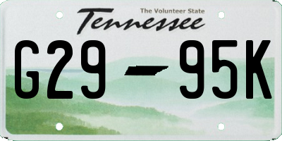 TN license plate G2995K