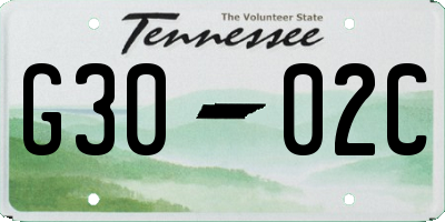 TN license plate G3002C