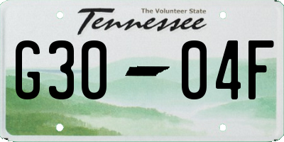 TN license plate G3004F