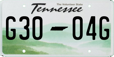 TN license plate G3004G