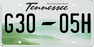 TN license plate G3005H