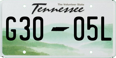TN license plate G3005L