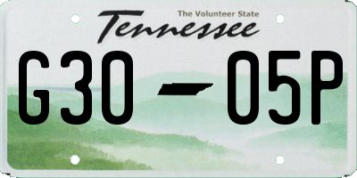 TN license plate G3005P