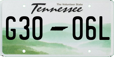 TN license plate G3006L
