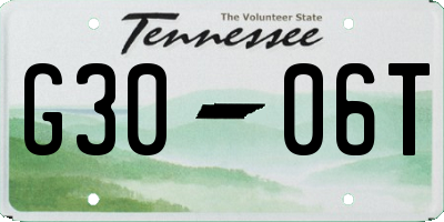 TN license plate G3006T
