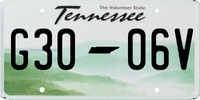 TN license plate G3006V