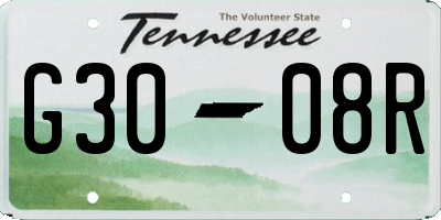 TN license plate G3008R