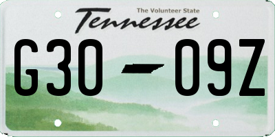 TN license plate G3009Z