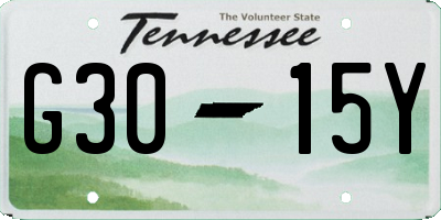 TN license plate G3015Y