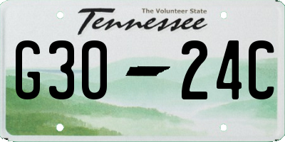 TN license plate G3024C