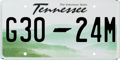 TN license plate G3024M