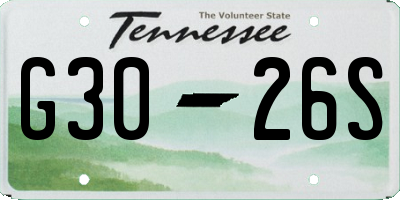 TN license plate G3026S