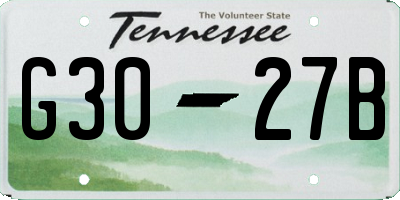 TN license plate G3027B