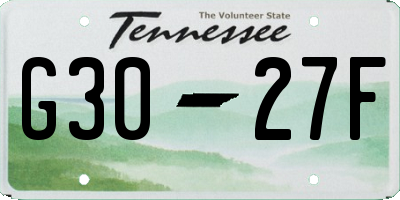 TN license plate G3027F
