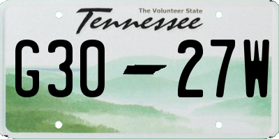TN license plate G3027W