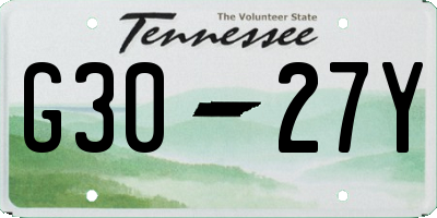 TN license plate G3027Y