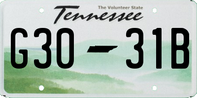 TN license plate G3031B