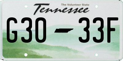 TN license plate G3033F