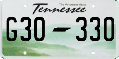 TN license plate G3033O