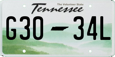 TN license plate G3034L