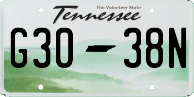 TN license plate G3038N