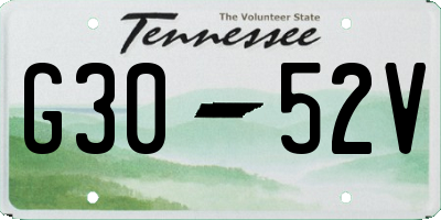 TN license plate G3052V