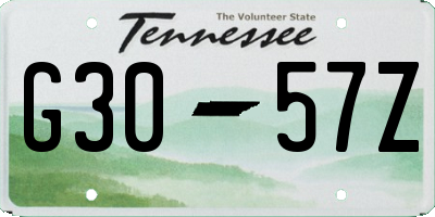 TN license plate G3057Z