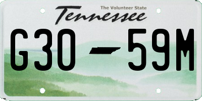 TN license plate G3059M