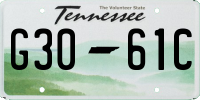 TN license plate G3061C
