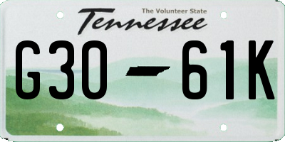 TN license plate G3061K