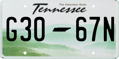 TN license plate G3067N