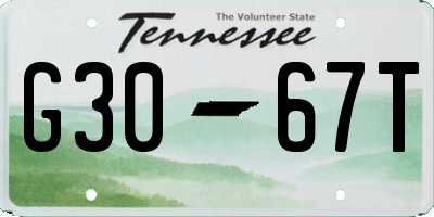 TN license plate G3067T
