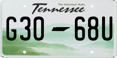 TN license plate G3068U
