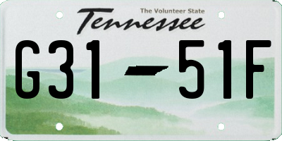 TN license plate G3151F