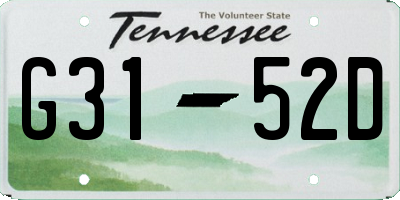 TN license plate G3152D