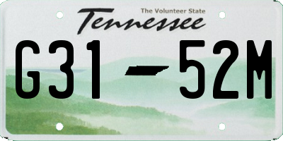 TN license plate G3152M