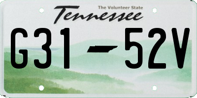 TN license plate G3152V