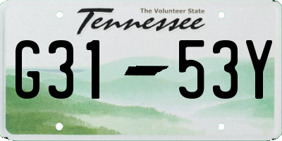 TN license plate G3153Y