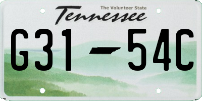 TN license plate G3154C