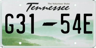 TN license plate G3154E