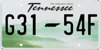 TN license plate G3154F